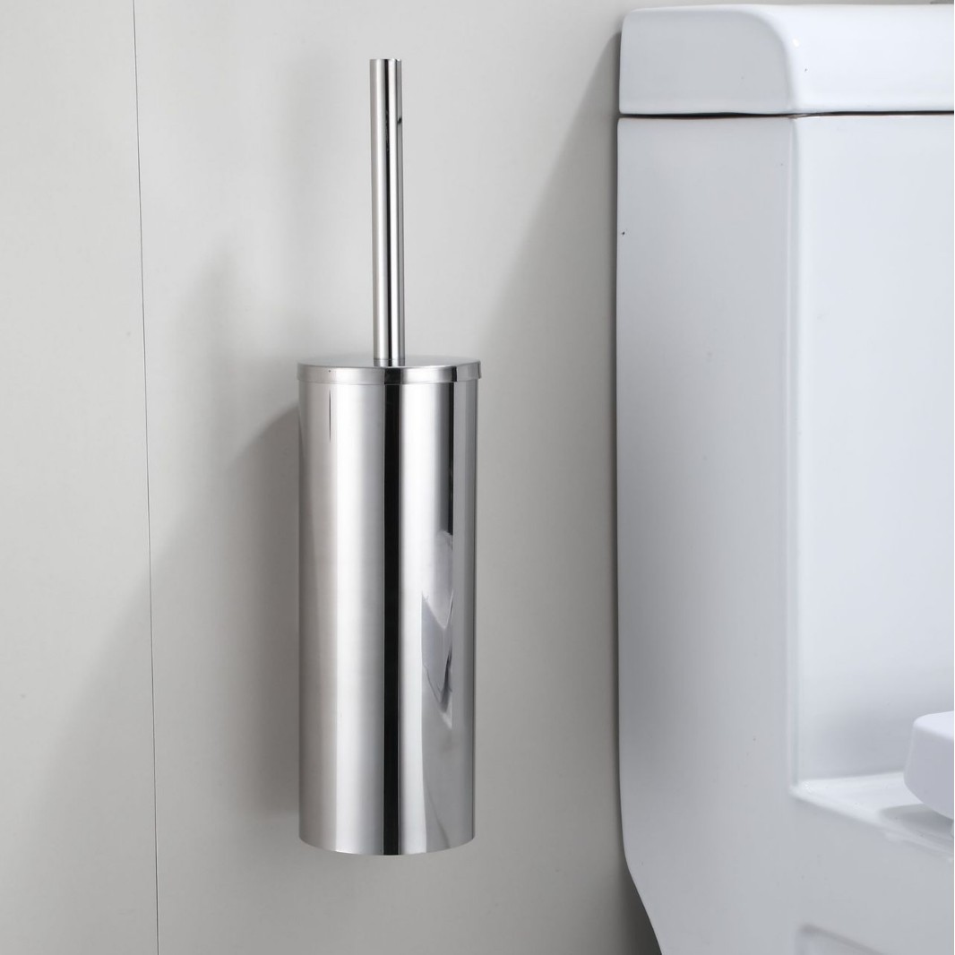 Baño para el hogar Juego de acero inoxidable Baño de pared de inodoro Cepillo de artefacto de limpieza de baño Rack de hotel transfronterizo