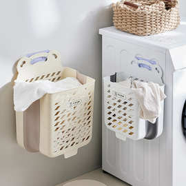 新款衣物收纳筐脏衣服家用壁挂折叠脏衣篮塑料浴室放衣服洗衣篮
