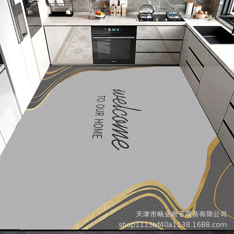 Cross-Border Kitchen Floor Mats Are Stain-Resistant, Non-Slip, Water-Absorbent, Diatom Mud, Quick-Drying, Washable, and Can Be Used as a Full-Cover Home Kitchen Carpet