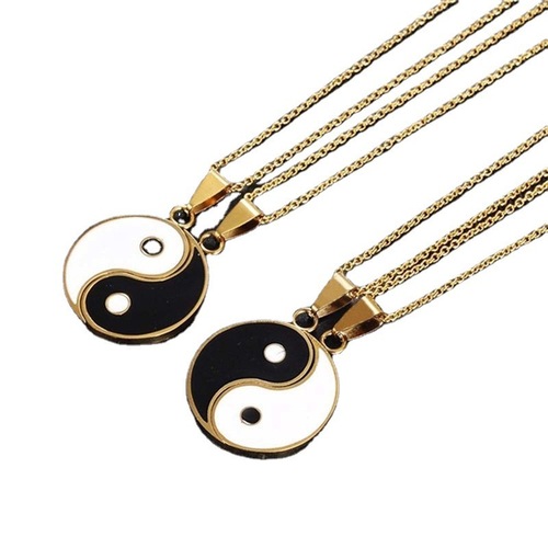 Tai Chi Gossip Pendant necklace for women and men Fashion Splicing Couple Necklace
