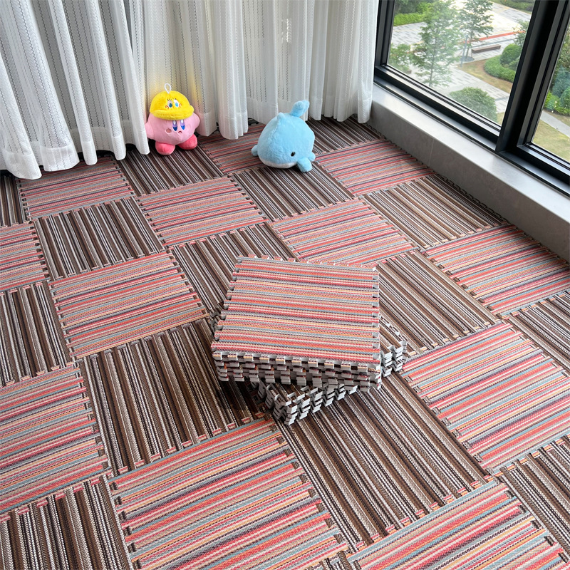 Foam Stitching Floor Mat Cotton and Linen Carpet Bedroom Bedside Blanket Living Room 2024 New Floor Mat Room Floor Plates