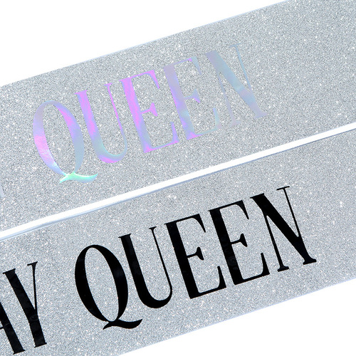 European and American fashion birthday party glitter cloth ribbon birthday queen birthday girl shoulder strap etiquette belt