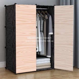 Simple Wardrobe Rental Bedroom Assembly Household Cloth Wardrobe Adult Clothes Storage Cabinet 2025 New Factory