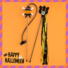 Wholesale new lengthened cat funny stick bell tassel funny cat stick pumpkin bone pet cat Halloween toy