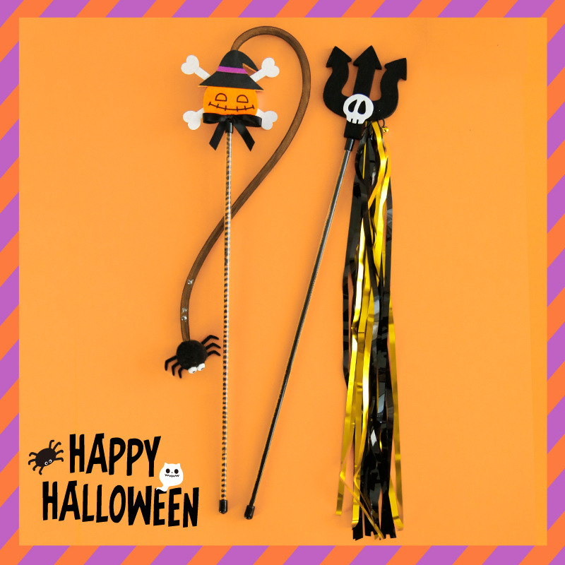 Wholesale New lengthened funny cat stick Bell tassel funny cat Rod pumpkin Bone pet cat Halloween Toy Wholesale New lengthened funny cat stick Bell tassel funny cat Rod pumpkin Bone pet cat Halloween Toy
