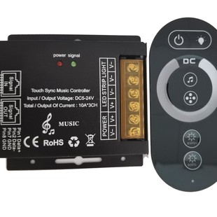 RF Wireless 6 Key Full Touch Network Port Synchronous Music Controller Monochrome Dual Color Temperature RGB RGBW RGB CCT