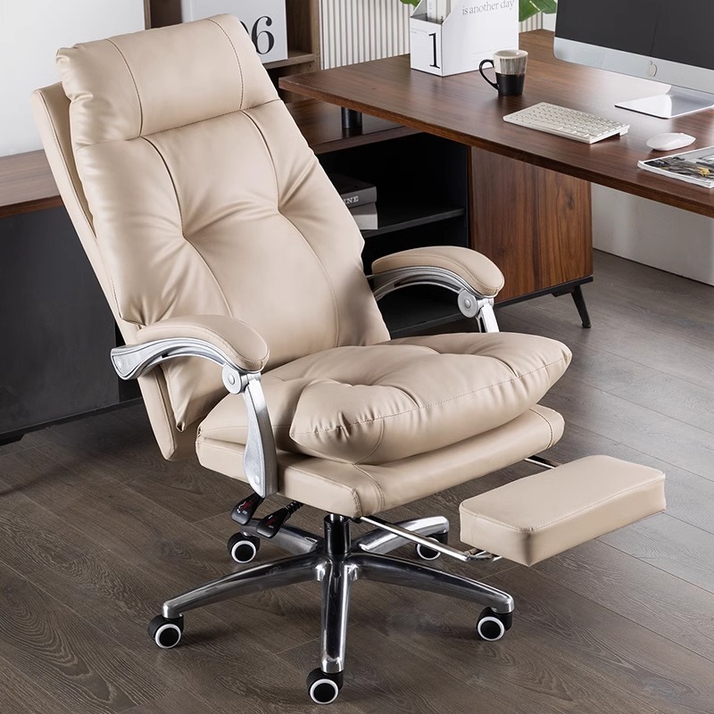 silla de jefe sedentario silla de oficina de lujo ligera ergonomía reclinada silla de computadora hogar cómodo sofá de almuerzo