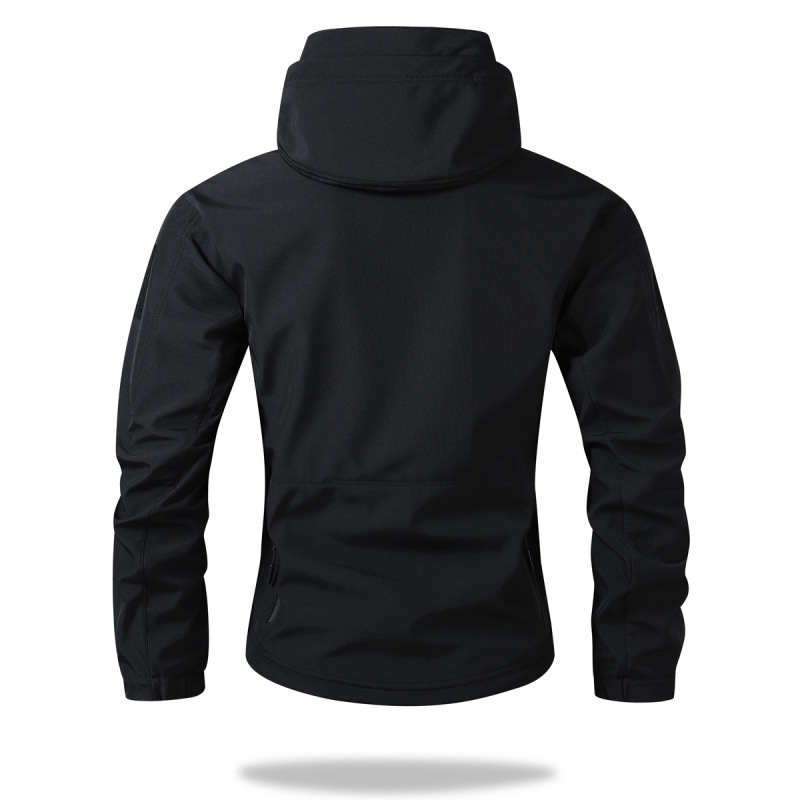 Cross-Border Size Professional-Grade Functional Men's Softshell Jacket, Tactical, Warm, Fleece-Lined, Waterproof, High-Performance