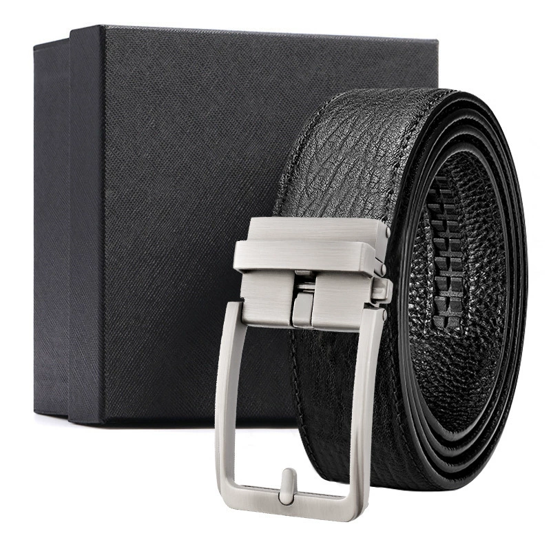Leather universal belt, (Physicals), wave pattern, cowhide, high-quality style