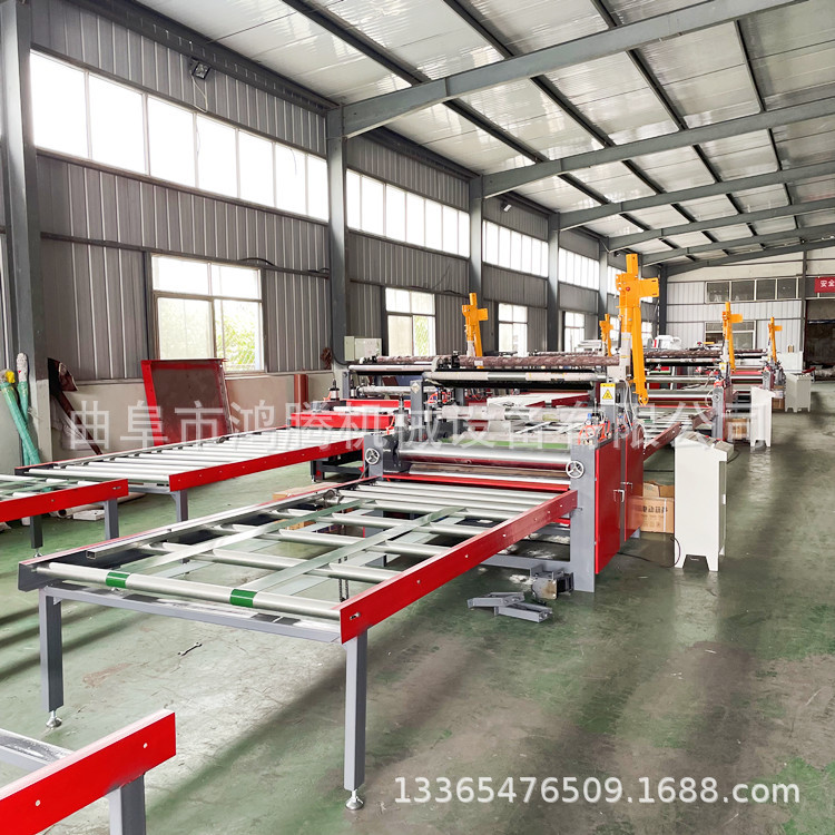 鸿腾生产木饰面碳晶板贴面机 宝丽纸全自动贴纸机 PET热熔胶覆膜