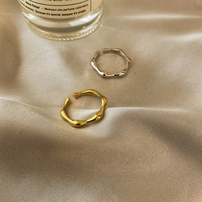 2021 new geometric irregular ring fashion Korean open ringpicture4