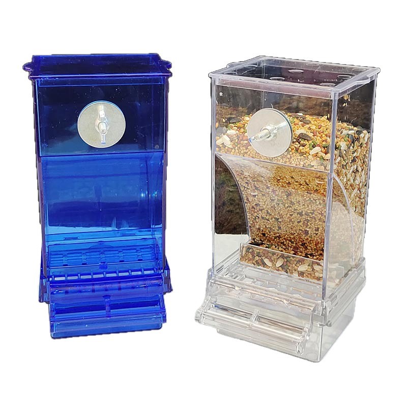 Alimentador automático para pájaros, piel de tigre, papagaios, alimentador para pájaros, caja de alimentación para pájaros a prueba de salpicaduras