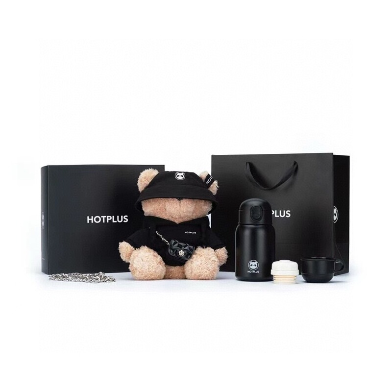 HOTPLUS スウェットシャツ クマ 魔法瓶カップ 女性 かわいい 水 カップル 学生ポット かわいい ネットセレブ ストロー付き|undefined