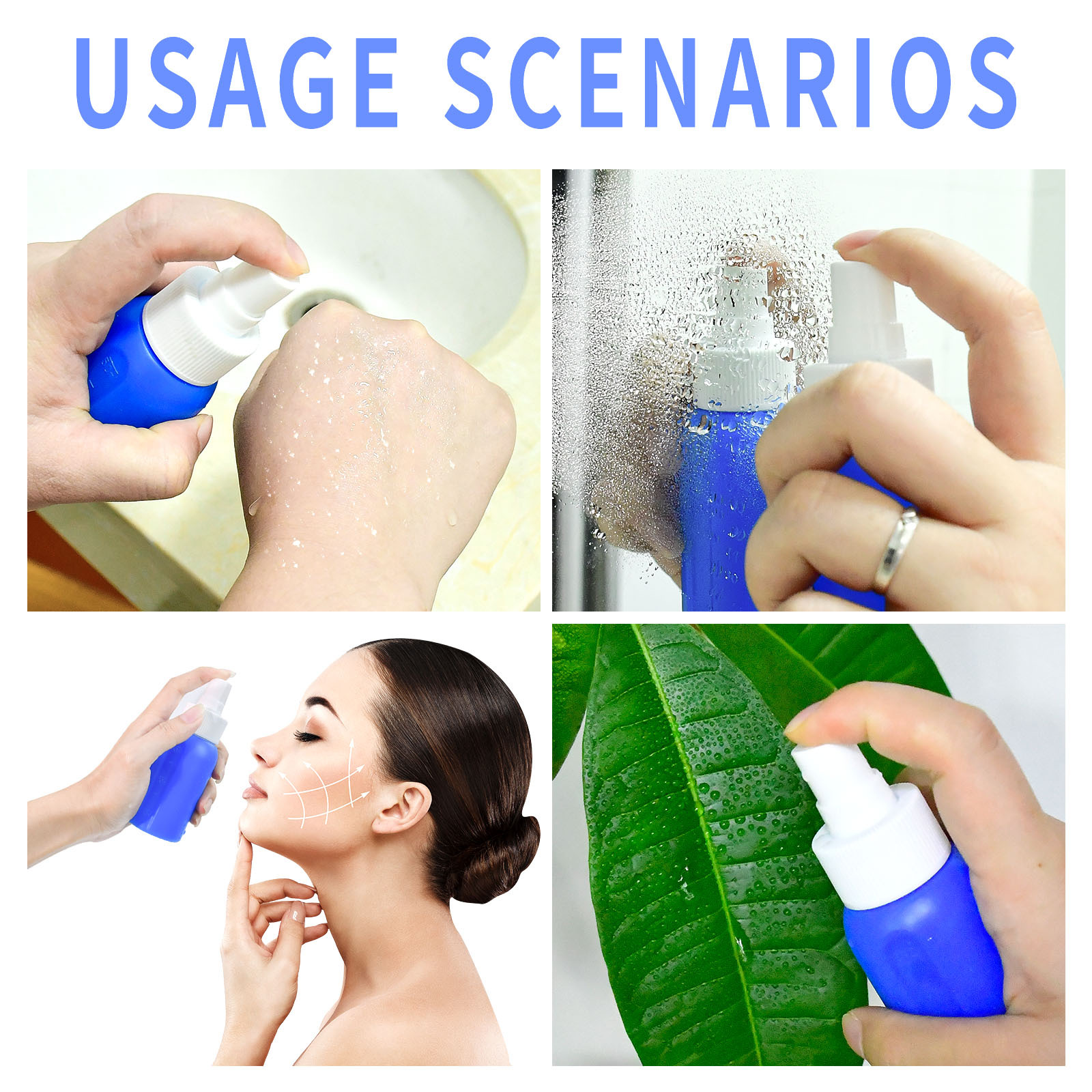 新品硅胶分装瓶收纳套装 便携旅行乳液瓶喷雾瓶可再填充挤压空瓶