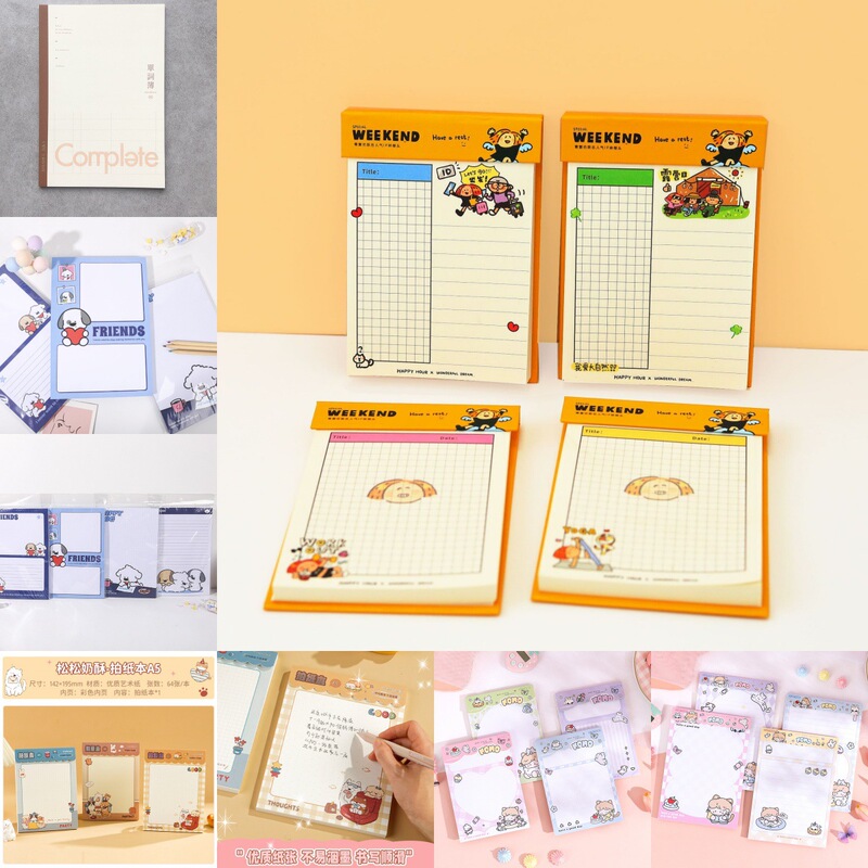 Welfare Style A5 B5 A6 Notepad with Colorful Inner Pages, Student Highlight Notepad