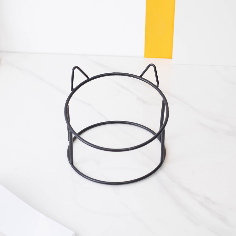 Tazón para gatos tazón de vidrio transparente doble tazón de comida para gatos de gran capacidad tazón de agua antidetonante fácil limpieza saludable oblicua protección del cuello fabricante