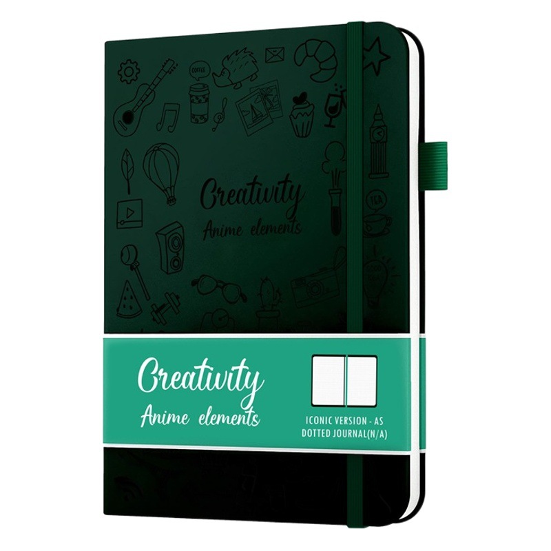 Amazon popular creatividad cuaderno a5 bloc de notas matriz de puntos línea horizontal página interior cinta de dos colores al por mayor