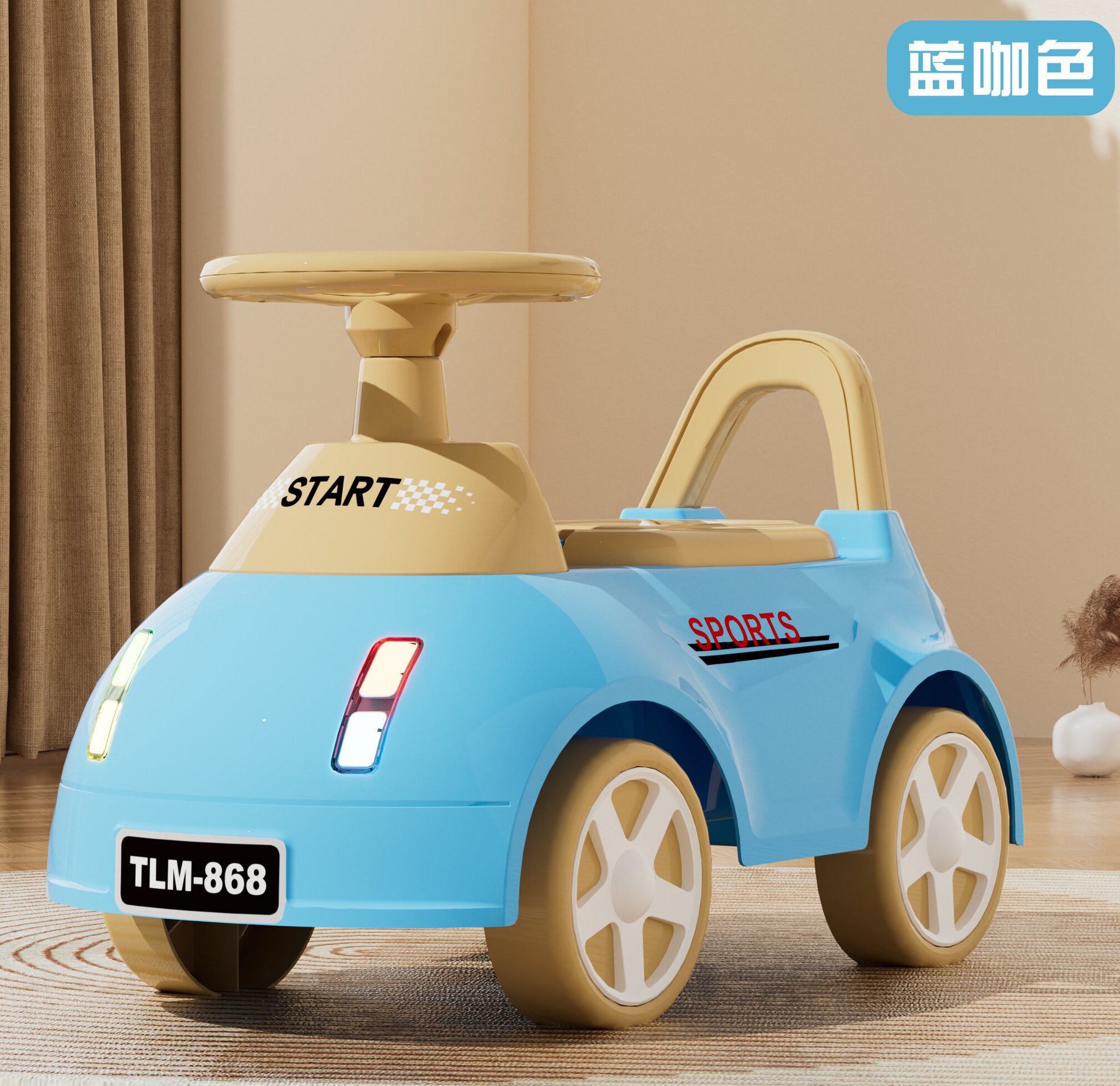 Patinetes infantiles de cuatro ruedas de torsión equilibración puzzle caminante de música iluminación patinaje para bebés de 1 - 3 años de edad