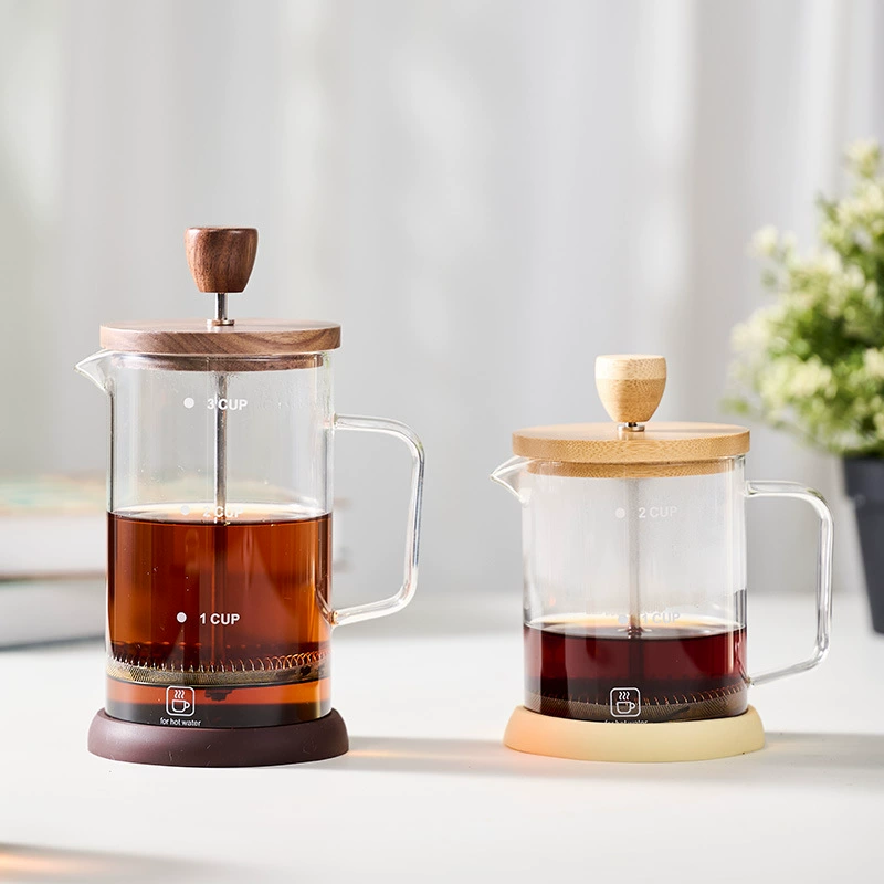 Французский пресс, кофейник, чашка с фильтром, посуда, чайник, ручной заварочный аппарат, бытовой французский фильтр, двухслойный фильтр, кофейник для ручного заваривания
