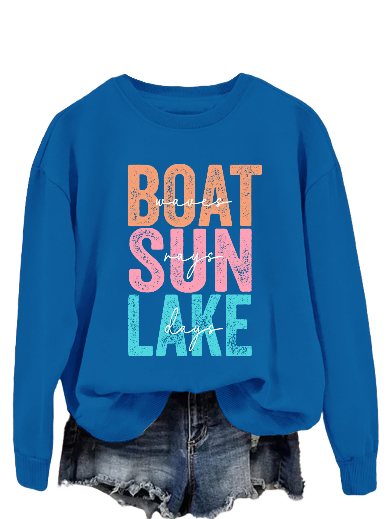 Lake blue sweater (white color picture)