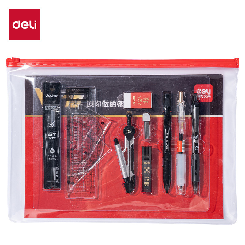 Déli V670 estudiantes transparente juego de examen de tarjeta de respuestas juego de oficina bolígrafo neutro conjunto de 15 piezas image 5