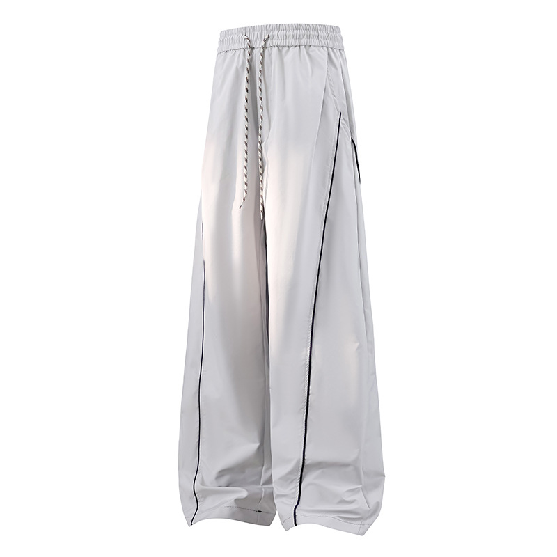 Water-Resistant Work Pants for Men, American-Style Loose Trendy Versatile Straight-Leg Pants, Outdoor Hiking Casual Pants, Long Trekking Pants