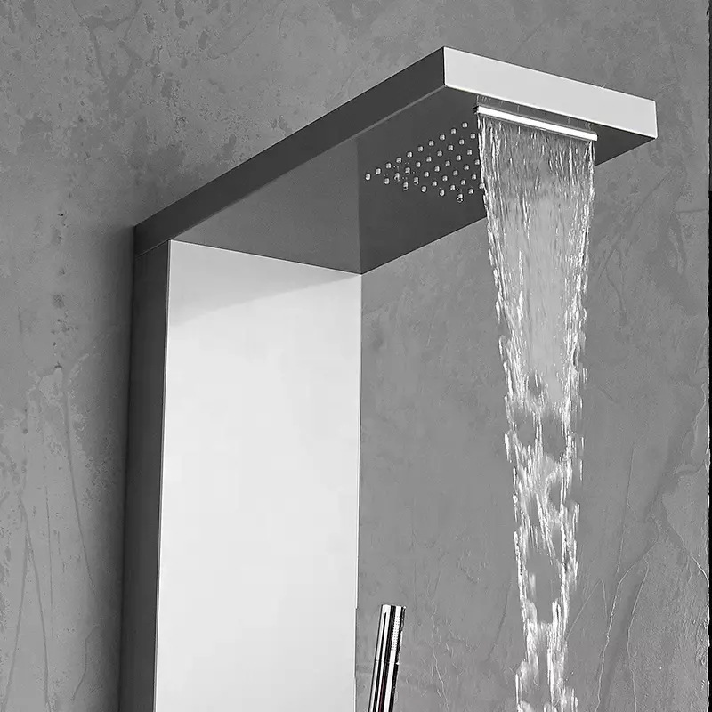 Pantalla inteligente de control de temperatura Pantalla de ducha multi-boquilla presurizada Pantalla de ducha de baño Pantalla de ducha de luz LED