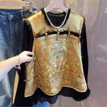 新中式中国风茶系穿搭高级感小洋装马甲两件套装秋冬装搭配一整套