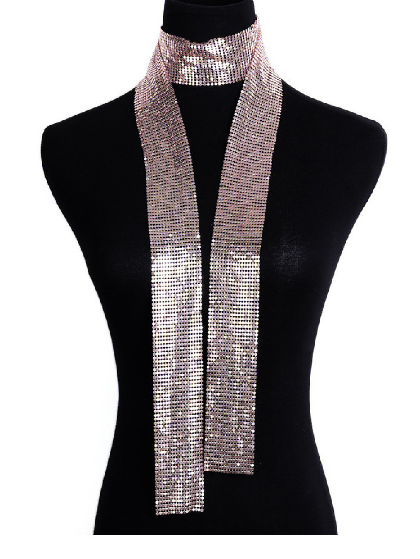 Europeo y americano ins accesorios transfronterizos nuevo personalizado simple cadena de aluminio larga collar moda bufanda Collar para las mujeres