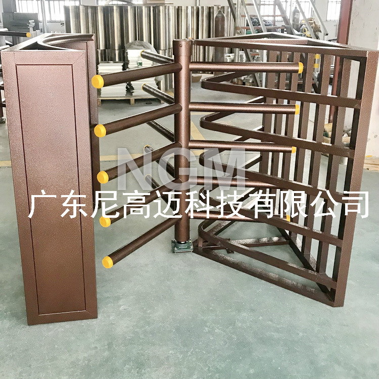 张家界旅游景区出口半高梳状单向转闸门不锈钢烤漆颜色旋转通道闸