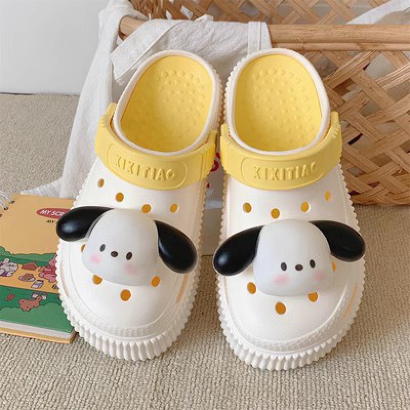 2288 긴귀견 한쌍 [흰색과 노란색]