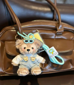 Nuevo Duffy oso llavero de automóvil lindo caricatura muñeca de peluche bolsos colgantes chicas pareja muñeca colgantes