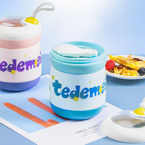 New INS304 Stainless Steel Insulated Soup Cup Baby Dessert Milk Cup Portable Student Soup and Porridge Breakfast Cup Wholesale