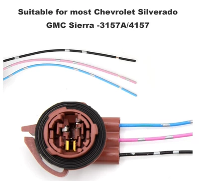3157A/4157 Car Light Wiring Harness for Gm Gmc Gmc 1997-2007 Replacement (Brake light) - brown-3157a-one-piece-28g