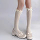 Lolita socks lace calf socks women spring and summer thin jk bow tube socks ballet wind pile socks
