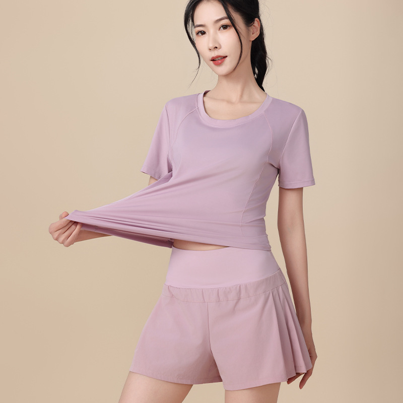 2024 summer sports suit women's loose large size yoga clothes quick-drying slimming fitness running clothes two-piece suit