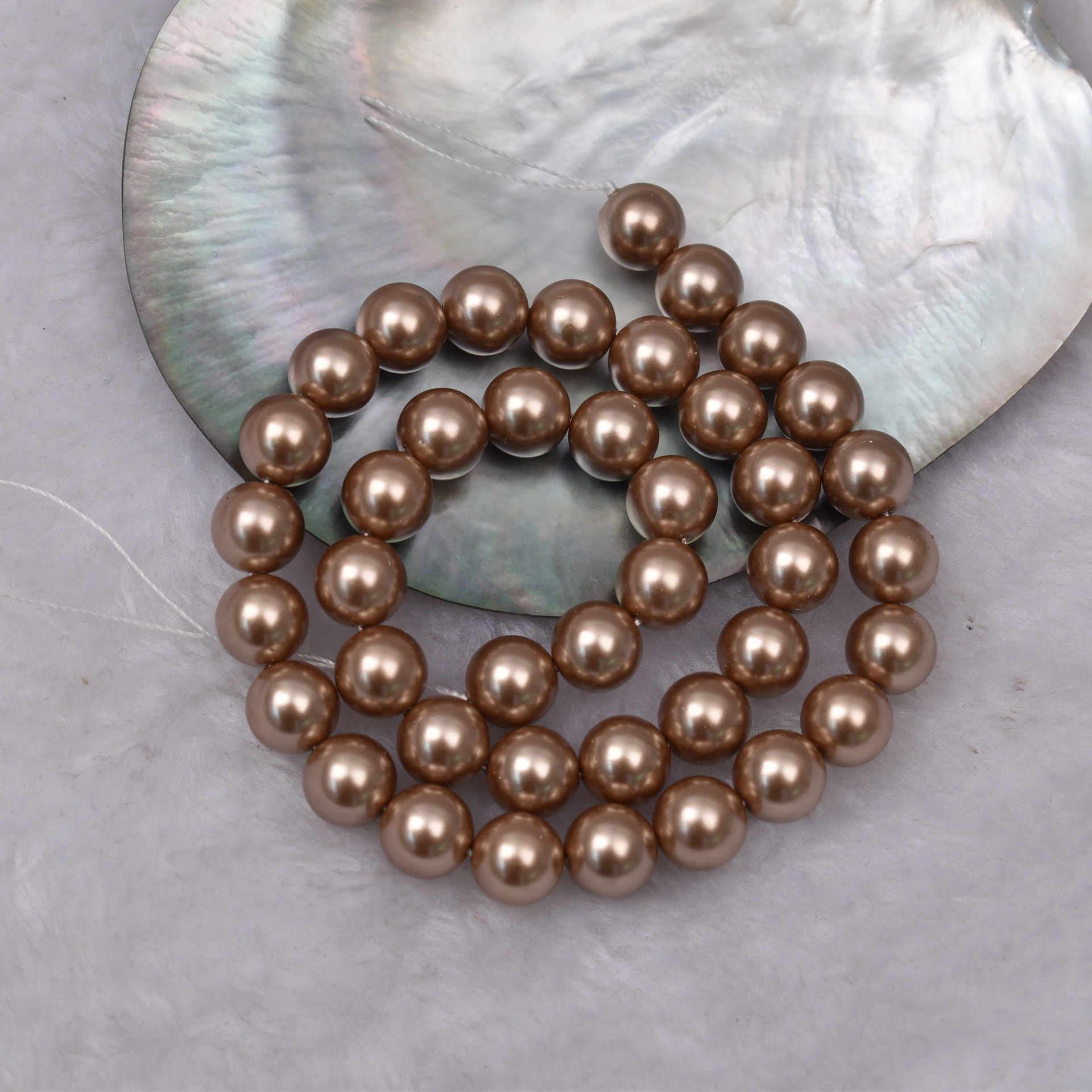 蝶貝模造真珠散珠DIYネックレス手作りジュエリーアクセサリー直穴カラフルパール原材料卸売ガラス