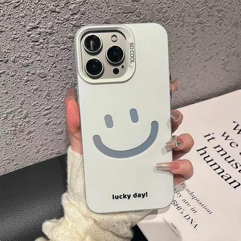 Nueva cara sonriente simple para iPhone 16 funda para teléfono móvil Apple 15promax/14 Europa y América 13pro1 2/11x