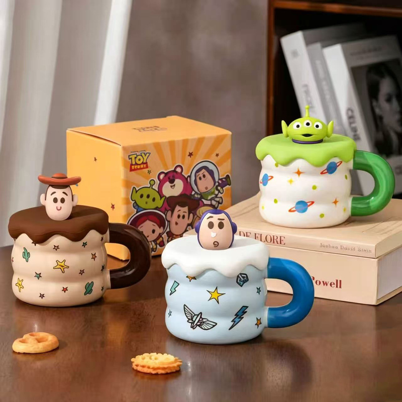 Toy Story Officially Licensed Mug High-Quality Ceramic Cup with Lid Buzz Lightyear Water Cup Home Breakfast Cup