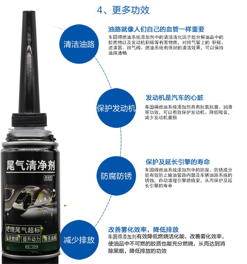 Car exhaust detergent customized three-way catalytic cleaning agent OEM wholesale Cuihua lotion internal carbon removal