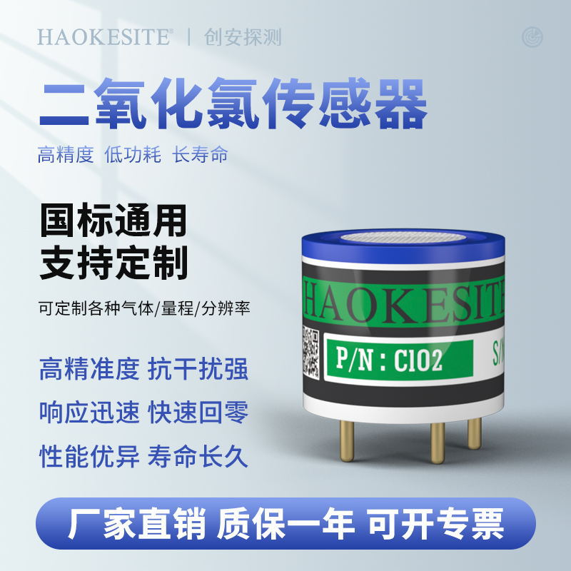 美国HAOKESITE二氧化氯传感器CL02尾气废气污染物检测厂家直销
