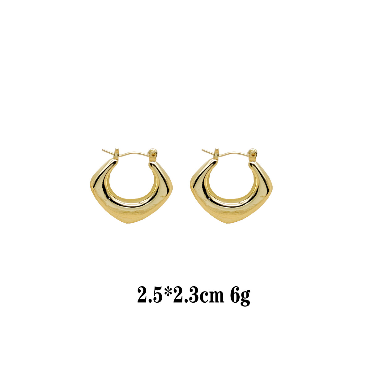 Pendientes de moda europeos y americanos Pendientes calientes Pendientes chapados en oro de lujo ligero Pendientes brillantes que no se desvanece Bola de oreja dorada transfronteriza image 8