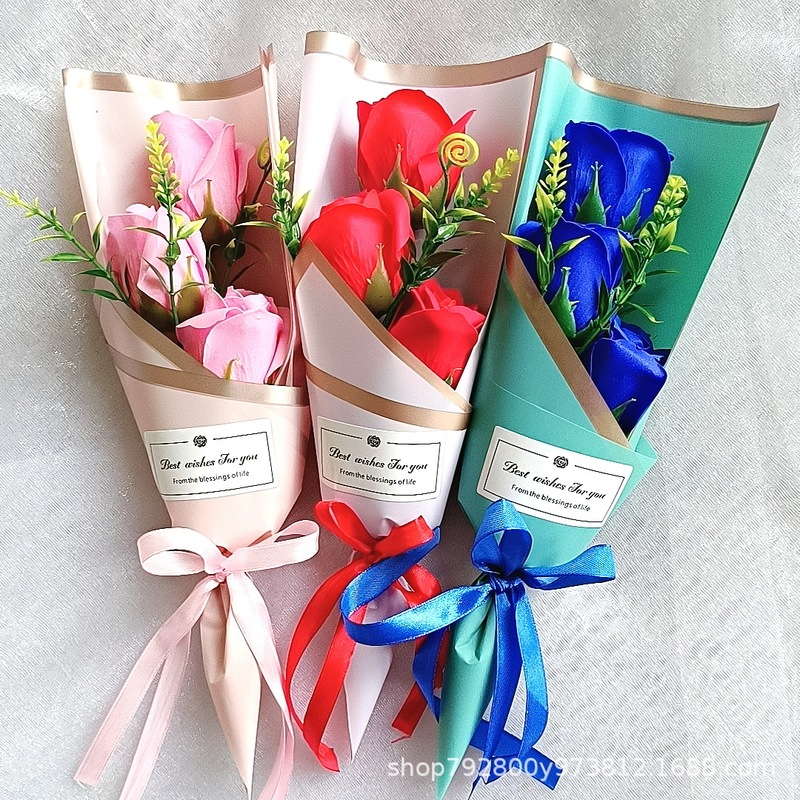 Christmas Gift Soap Flower Rose Simulation Flower Bouquet for Teachers and Students Holiday 214 Valentine's Day Gift