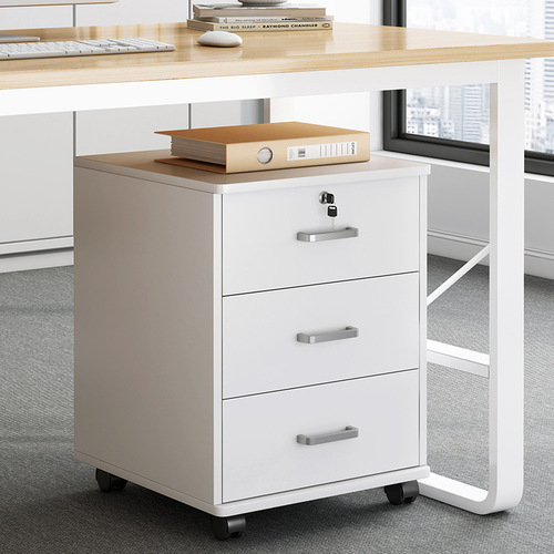 Office file cabinet with lock, small storage cabinet, under the table, removable drawer storage cabinet with wheels