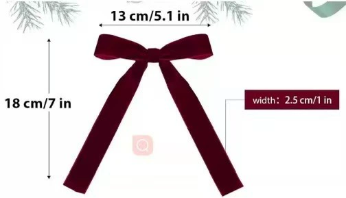 Декоративный набор бантов, 12 шт., упаковка 17×11×1 см, бордовый тёмно‑зелёный шампань
