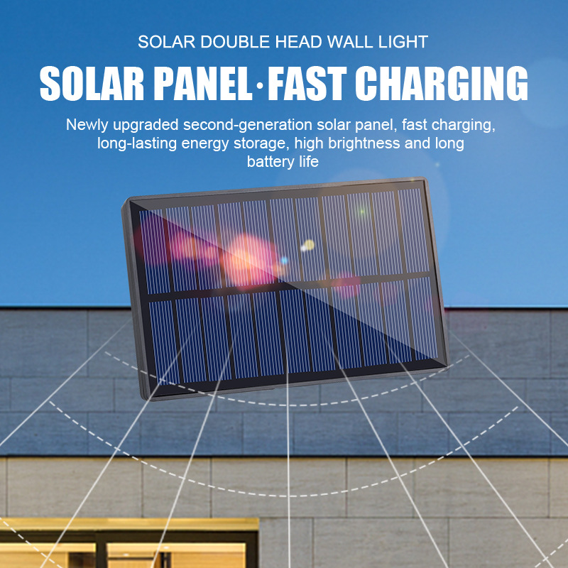 Lámpara solar con luces dobles, súper brillante para uso en interiores y exteriores, con cable de extensión, impermeable para carpas al aire libre, camping y patios.