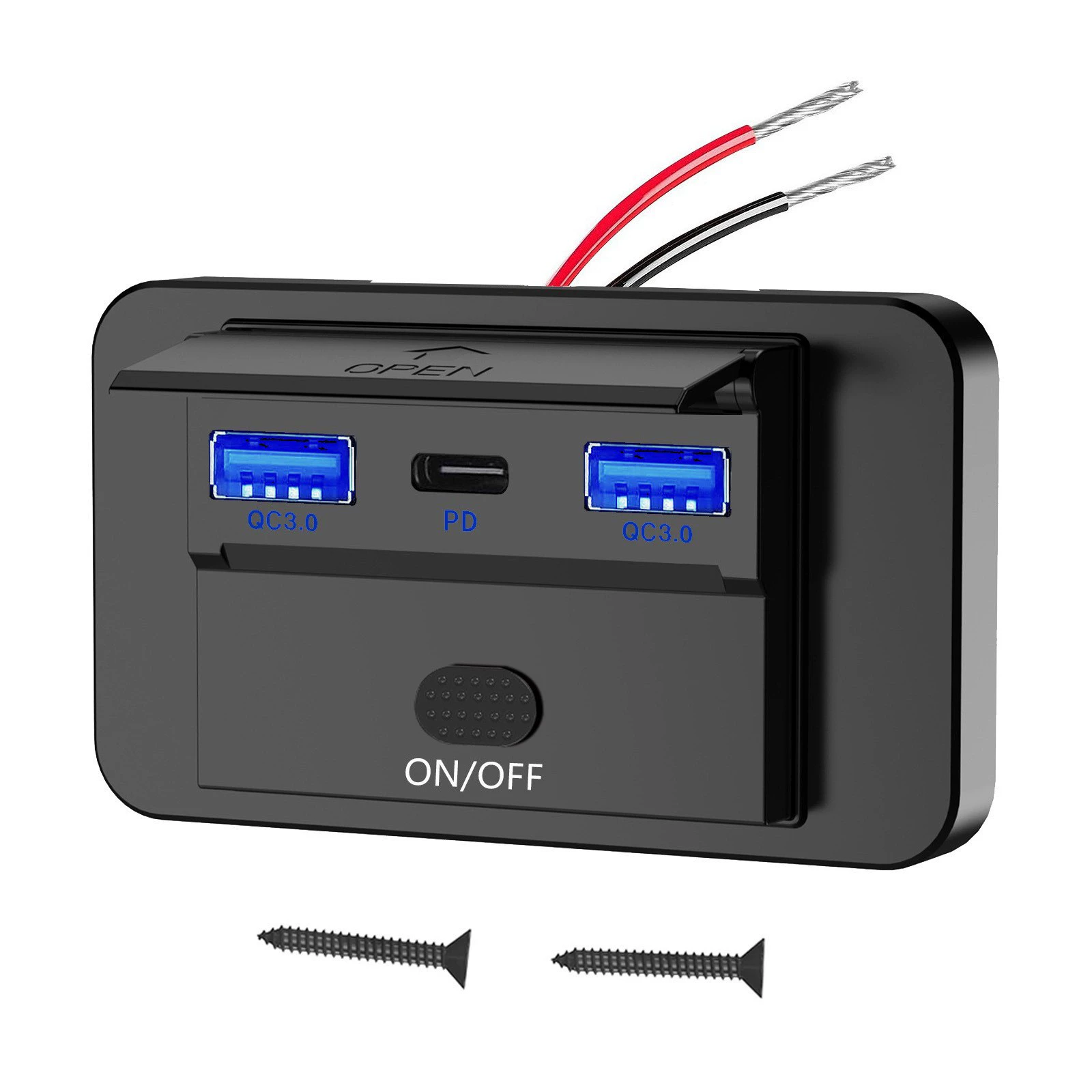 Новый автомобиль RV яхта двойной USB мультиинтерфейс автомобильное зарядное устройство для мобильного телефона компьютера высокая мощность независимая быстрая зарядка