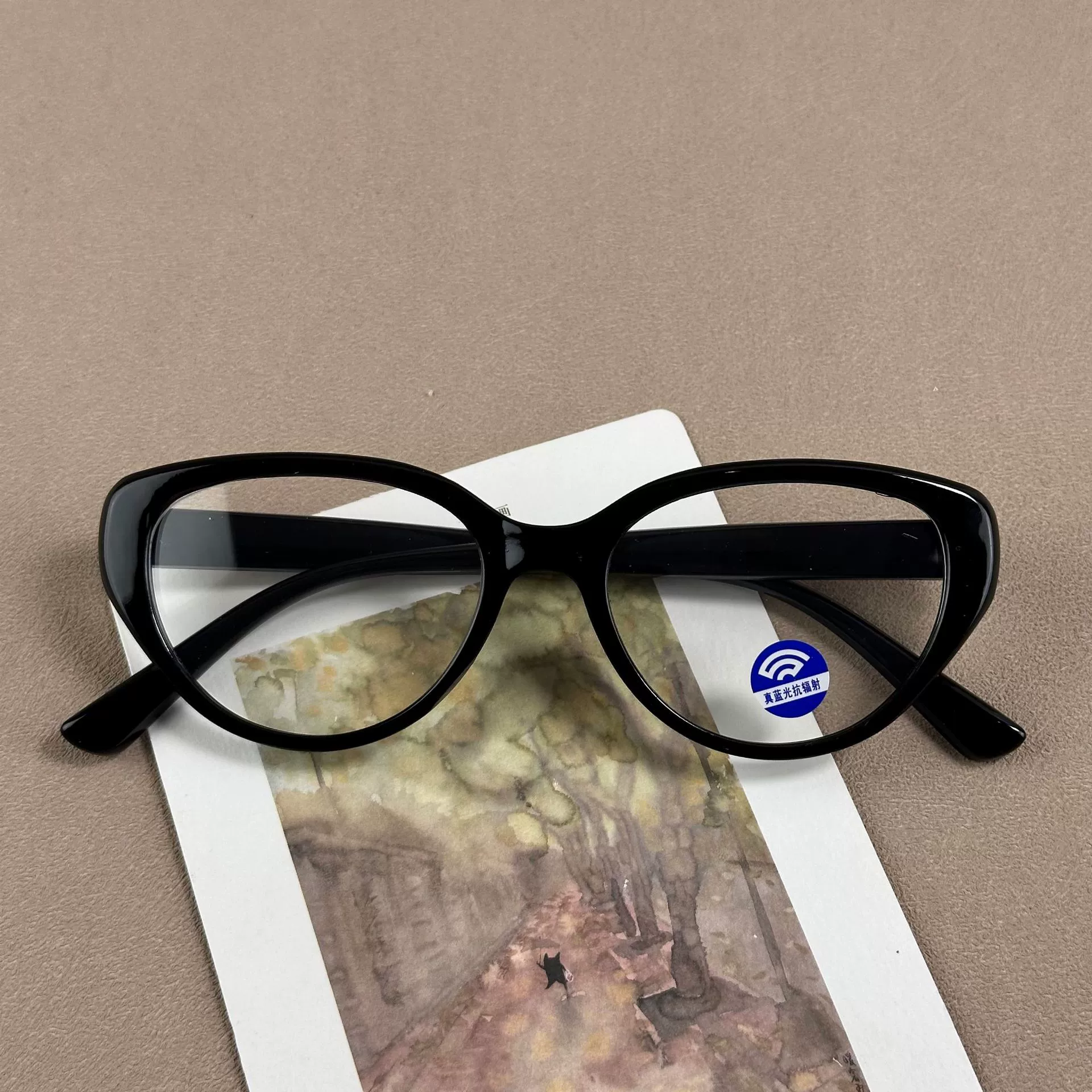 Ретро кошачий уголок (cat‑eye) оправа, анти‑синий фильтр, для близоруких, чёрная/коричневая
