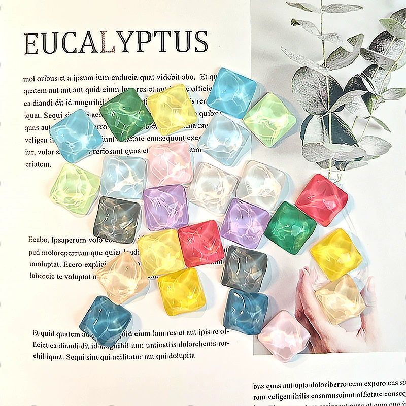 Японский стиль, геометрический квадрат, асимметричная рябь воды, пластиковая нашивка, чехол для мобильного телефона «сделай сам», заколка для волос, серьги, аксессуары, материал, посылка