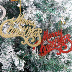 国境を越えた新しいクリスマス装飾ストラップパーティー装飾赤いピンク文字ストラップクリスマスツリー装飾品